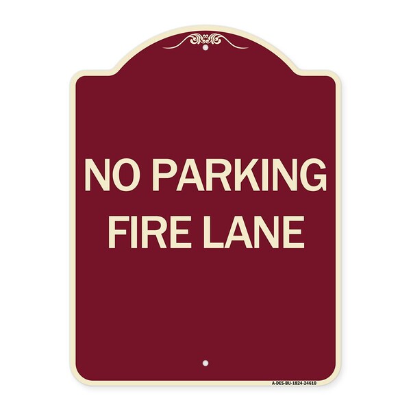 Signmission Pavement Stencil No Parking Fire Lane Heavy-Gauge Aluminum Sign, 24" x 18", BU-1824-24610 A-DES-BU-1824-24610 - main